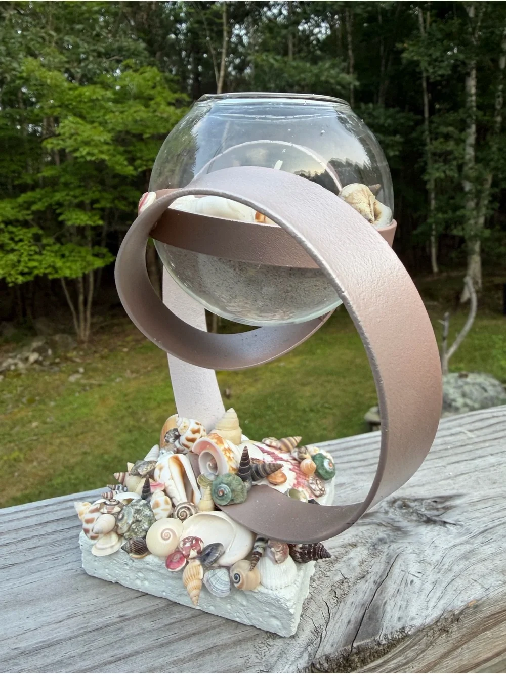 Coastal Decor | Tealight Candle | SeaShell Sculpture